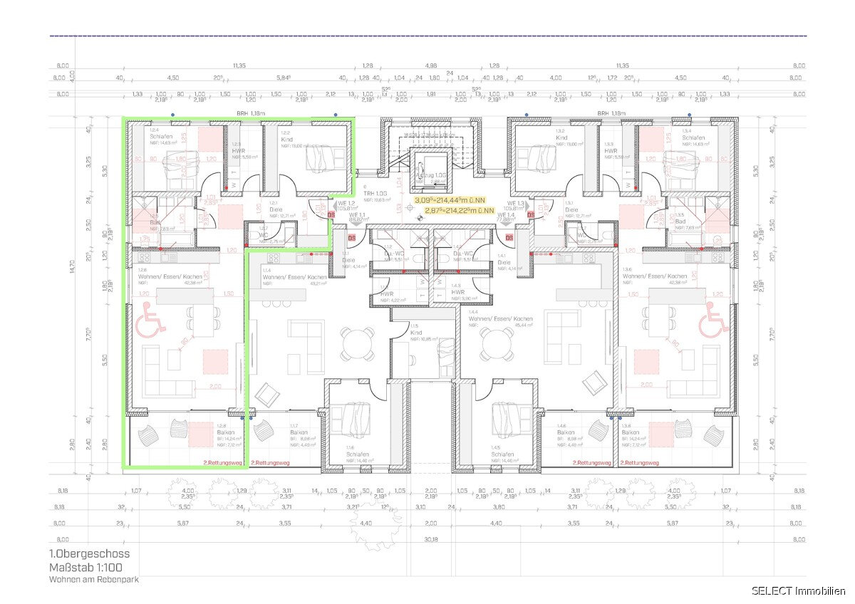 Wohnung zum Kauf 395.000 € 3 Zimmer 105,8 m²<br/>Wohnfläche 1.<br/>Geschoss Kleinblittersdorf Kleinblittersdorf 66271