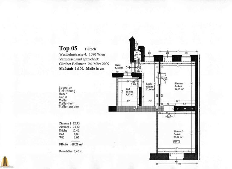 Wohnung zum Kauf 399.000 € 2 Zimmer 68,2 m² 2. Geschoss Wien 1070