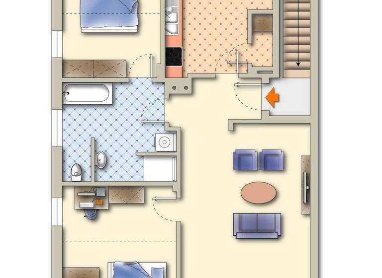Wohnung zur Miete 980 € 3 Zimmer 82 m² 1. Geschoss frei ab sofort Born a. Darß 18375