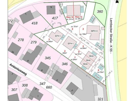 Grundstück zum Kauf 113.400 € 284 m² Grundstück Jahnstraße Lippramsdorf Haltern am See 45721