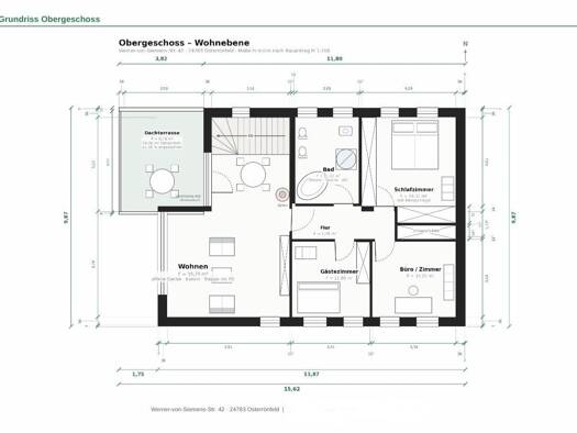 Maisonette zur Miete 1.200 € 4 Zimmer 140 m² Geschoss 2/2 frei ab 01.11.2026 Osterrönfeld 24783