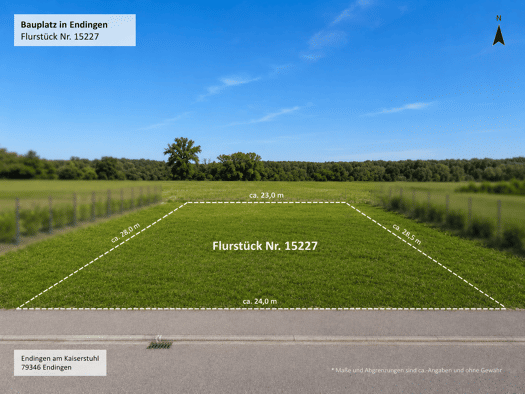 Grundstück zum Kauf provisionsfrei 360.000 € 522 m² Grundstück Endingen Endingen 79346