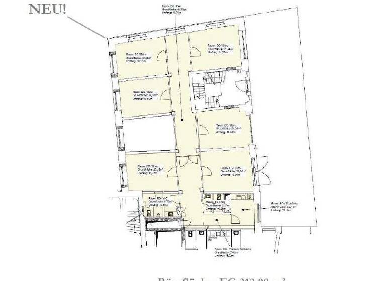 Büro zur Miete provisionsfrei 16 € 987 m² Bürofläche teilbar ab 212 m² Zentrum Leipzig 04109