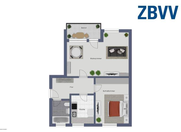 Wohnung zur Miete 619 € 2 Zimmer 58,1 m² 2. Geschoss frei ab 01.03.2026 Berliner Ring 37 Burgdorf 31303