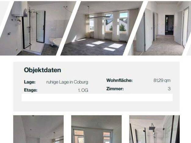 Wohnung zur Miete 585 € 3 Zimmer 81,3 m² 1. Geschoss Hintere Kreuzgasse 7 Coburg 96450