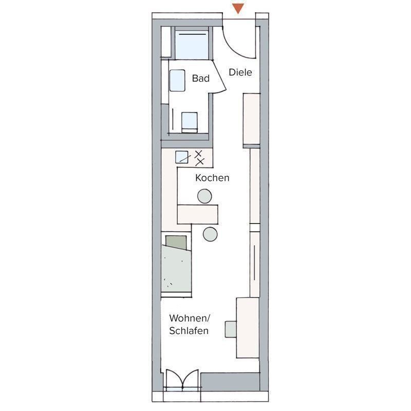 Wohnung zum Kauf provisionsfrei 278.019 € 1 Zimmer 29,4 m²<br/>Wohnfläche 1.<br/>Geschoss ab sofort<br/>Verfügbarkeit Fahrstraße 13 Markgrafenstadt Erlangen 91054