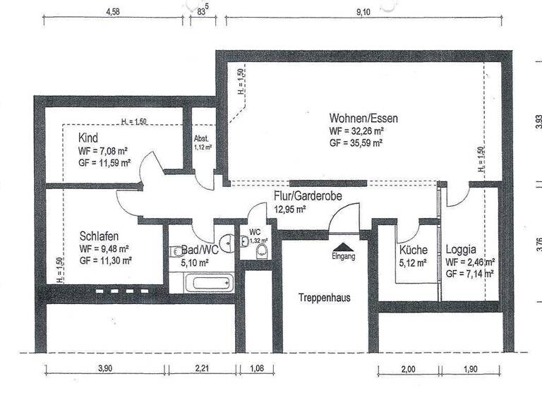 Wohnung zum Kauf als Kapitalanlage geeignet 249.000 € 3 Zimmer 76,9 m² Bergedorf Hamburg 21029