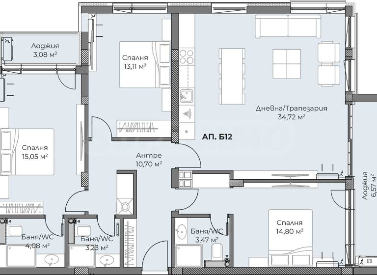 Studio zum Kauf 227.490 € 4 Zimmer 151,7 m² Plovdiv