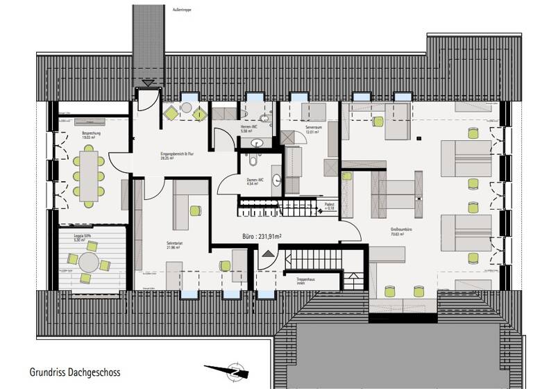 Bürogebäude zur Miete 2.365 € 231,9 m² Bürofläche Innenstadt Bad Oeynhausen 32545