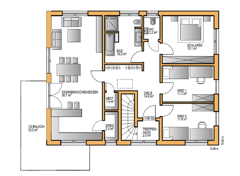 Wohnung zum Kauf 449.000 € 4 Zimmer 117,7 m²<br/>Wohnfläche EG<br/>Geschoss Maxhütte Maxhütte-Haidhof 93142