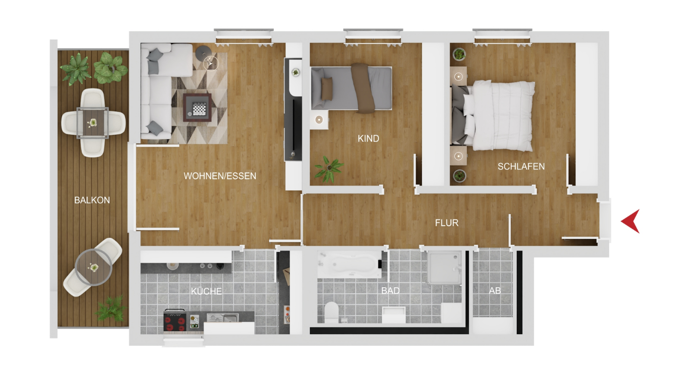 Wohnung zum Kauf 325.000 € 3 Zimmer 85 m²<br/>Wohnfläche ab sofort<br/>Verfügbarkeit Donauwörth Donauwörth 86609