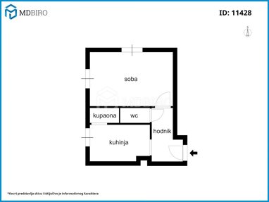 Wohnung zum Kauf 125.000 € 1 Zimmer 33 m² 2. Geschoss Rijeka