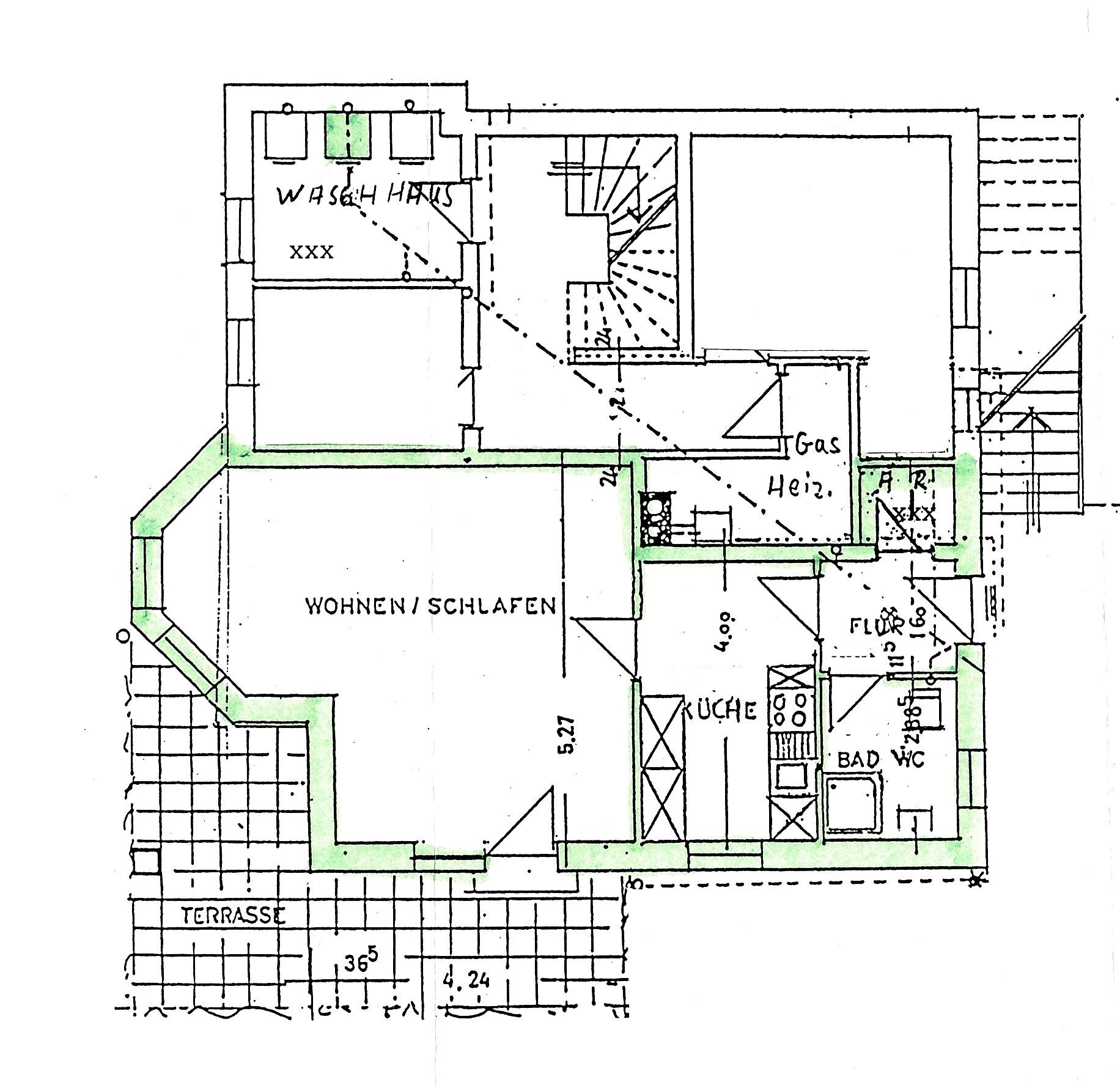 Wohnung zur Miete 520 € 1 Zimmer 54 m²<br/>Wohnfläche Heinleinshof Burgthann 90559