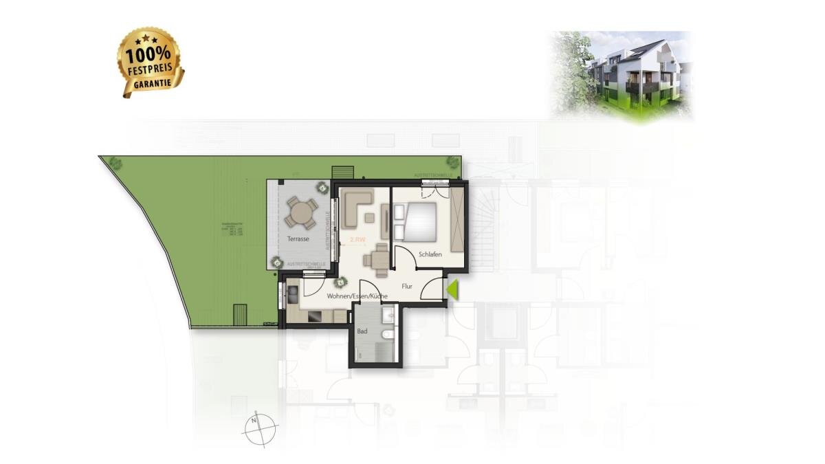 Wohnung zum Kauf provisionsfrei 299.000 € 2 Zimmer 46 m²<br/>Wohnfläche Dagersheim Böblingen 71034