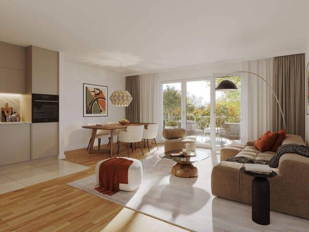 Wohnung zum Kauf - Neubau provisionsfrei 912.700 € 3 Zimmer 74 m² Wallensteinplatz 2 Milbertshofen-Am Hart München 80807