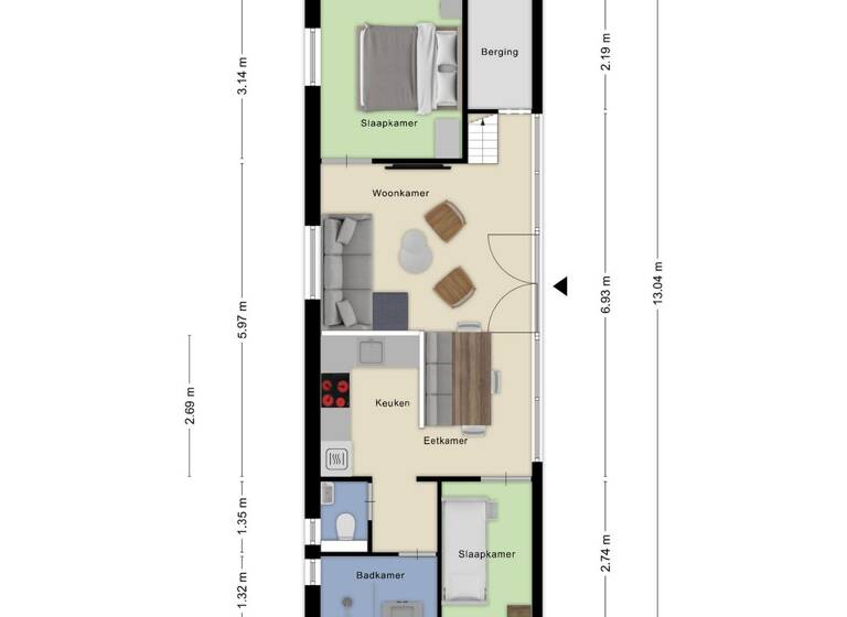 Einfamilienhaus zum Kauf provisionsfrei 219.500 € 4 Zimmer 61 m² 394 m² Grundstück Buitengronden 7 Zwartewaal 3238LZ