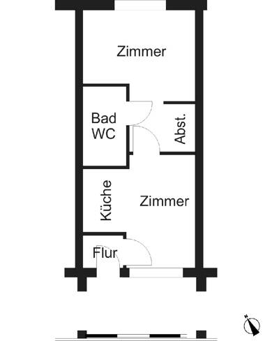 Wohnung zur Miete 181 € 2 Zimmer 26,7 m² 2. Geschoss Im Hollergrund 7 Lehesterdeich Bremen 28357