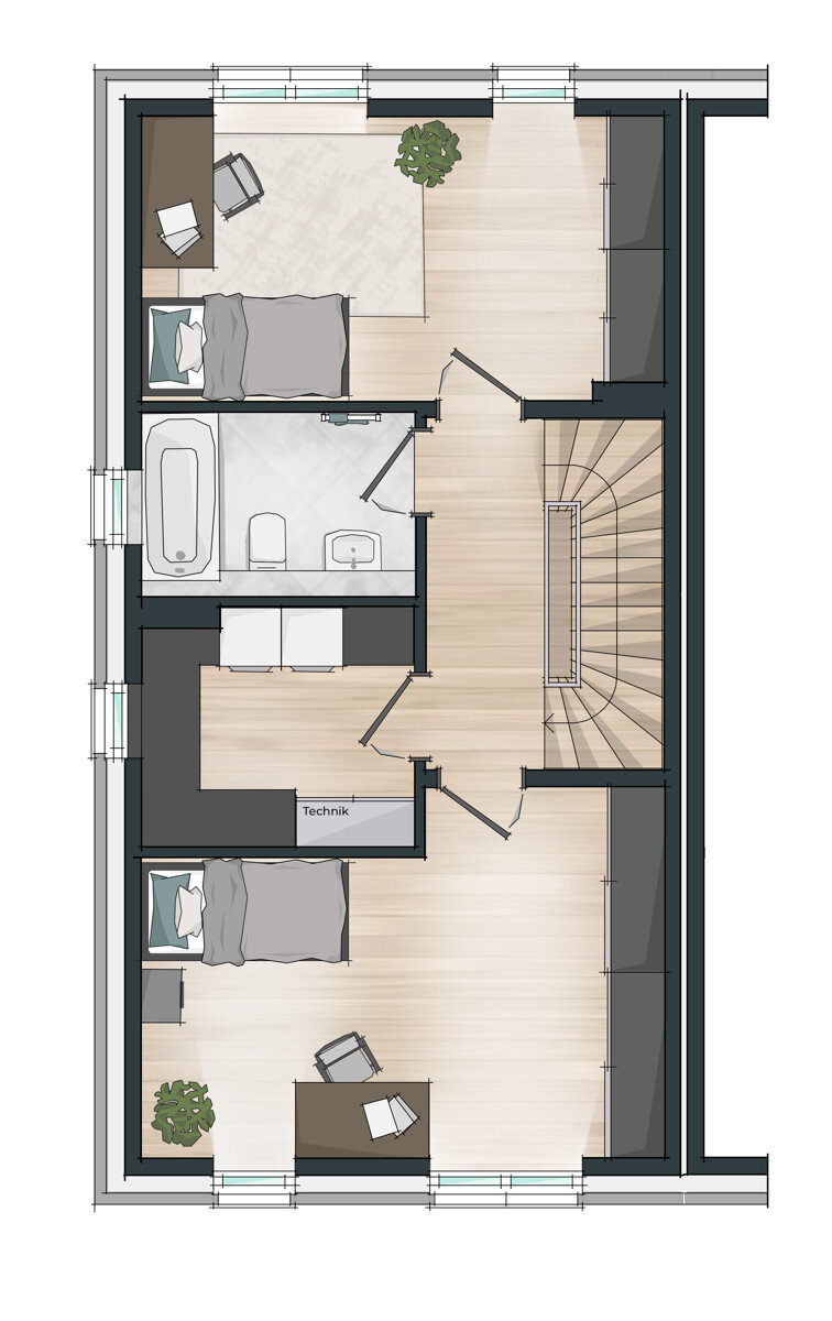 Reihenendhaus zur Miete 2.100 € 4 Zimmer 138,5 m²<br/>Wohnfläche 196 m²<br/>Grundstück 01.02.2025<br/>Verfügbarkeit Marie-Schlei-Weg 16 (Haus B33) Bargteheide 22941