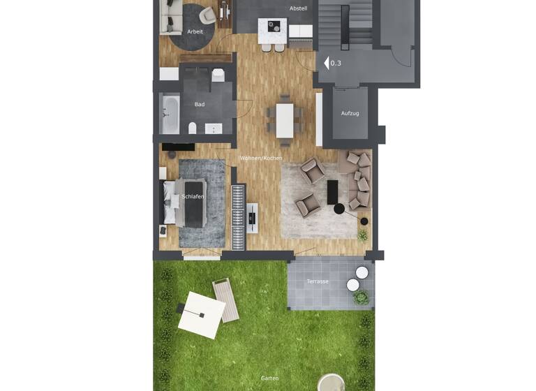 Wohnung zum Kauf provisionsfrei 631.900 € 3 Zimmer 107,1 m²<br/>Wohnfläche EG<br/>Geschoss Humbserstraße 24 Südstadt Fürth 90763
