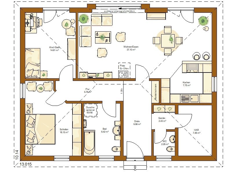 Bungalow zum Kauf provisionsfrei 564.467 € 3 Zimmer 112,2 m²<br/>Wohnfläche 810 m²<br/>Grundstück Kaltenhof Dassow 23942