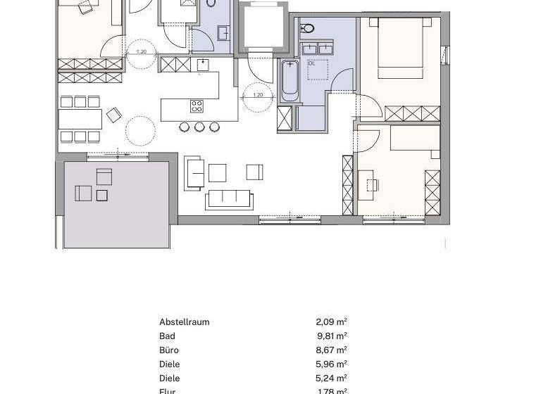 Penthouse zum Kauf - Erstbezug provisionsfrei 999.000 € 4 Zimmer 117,9 m² 4. Geschoss Westenviertel Regensburg 93049