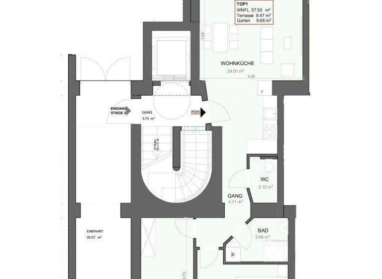 Wohnung zum Kauf 399.000 € 3 Zimmer 57,5 m² EG Haberlgasse Wien,Ottakring 1160