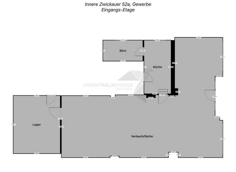 Verkaufsfläche zur Miete 350 € 1,5 Zimmer 125 m² Verkaufsfläche Innere Zwickauer Straße 52a Niederplanitz Zwickau 08062