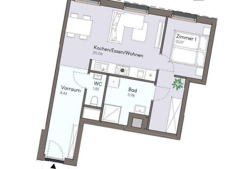 Wohnung zum Kauf - Erstbezug 226.100 € 2 Zimmer 49,4 m² 1. Geschoss Doktor Karl Renner-Platz Traiskirchen 2514