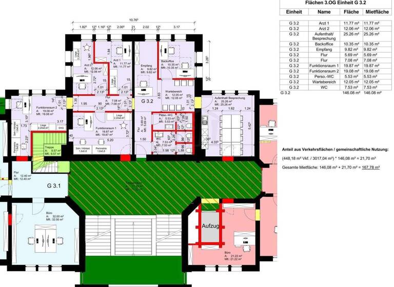 Büro zur Miete - Erstbezug 14 € 167,8 m² Bürofläche Zum Bahnhof 15 Paulsstadt Schwerin 19053