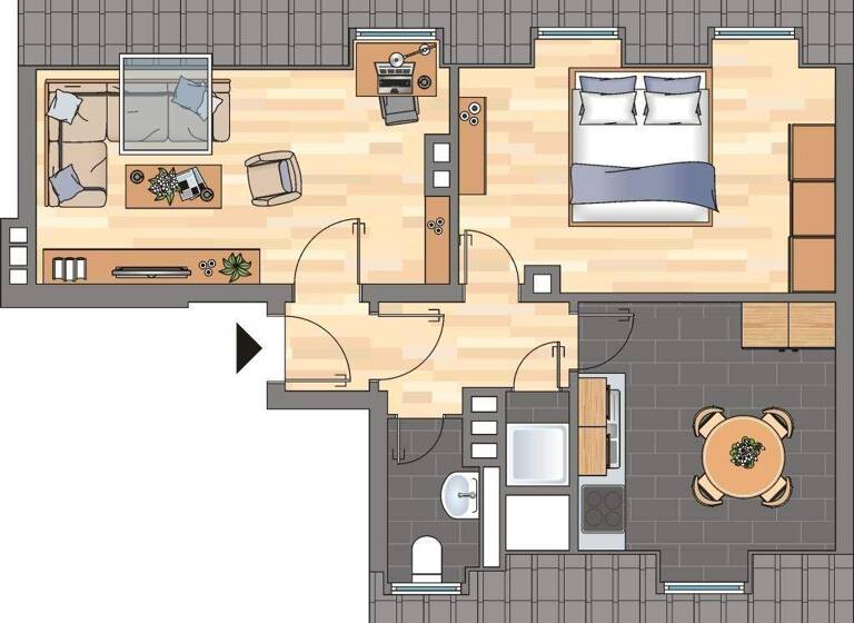 Wohnung zur Miete 358 € 1,5 Zimmer 37,6 m² 2. Geschoss frei ab 05.03.2026 Von-der-Groeben-Straße 11 Gaarden-Ost Kiel 24143