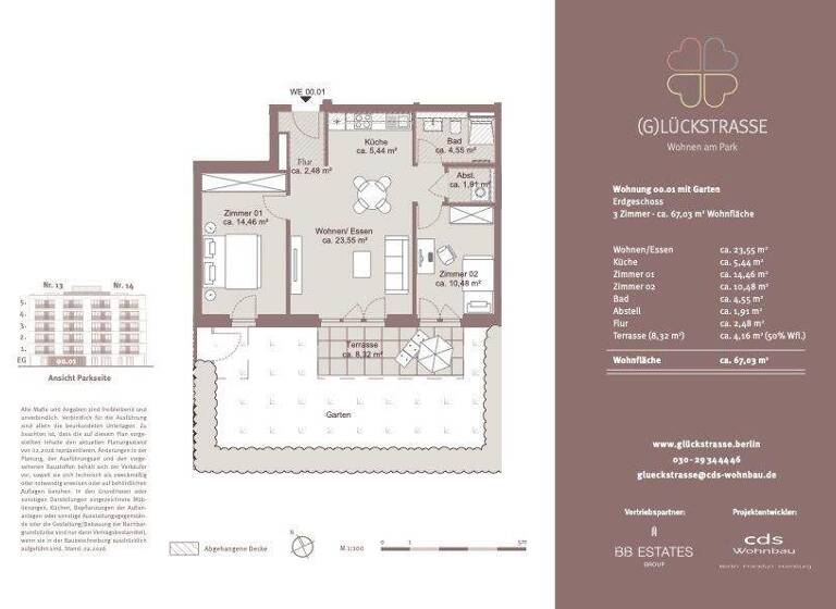 Wohnung zum Kauf - Erstbezug 495.000 € 3 Zimmer 67 m² EG Lichtenberg Berlin 10317