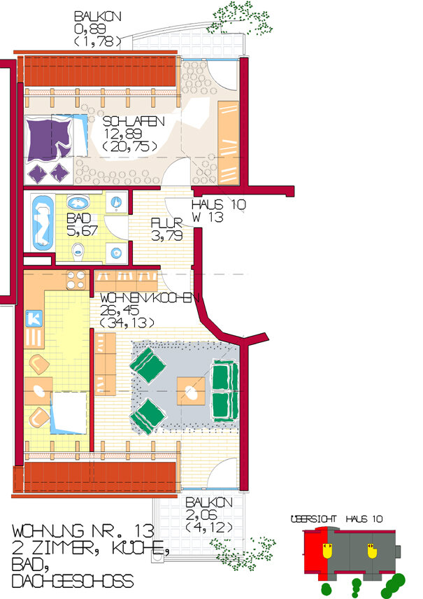 Wohnung zum Kauf provisionsfrei 309.900 € 2 Zimmer 55,8 m²<br/>Wohnfläche 4.<br/>Geschoss Pfarrer-Neumair-Str. 11 Wasserburg am Inn 83512