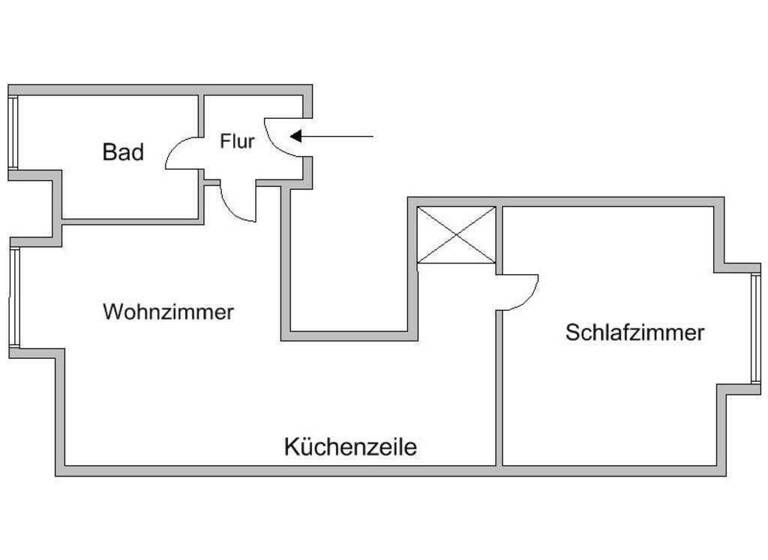 Wohnung zur Miete 1.650 € 2 Zimmer 60 m² 5. Geschoss frei ab 01.04.2026 Sachsenhausen Frankfurt am Main 60598