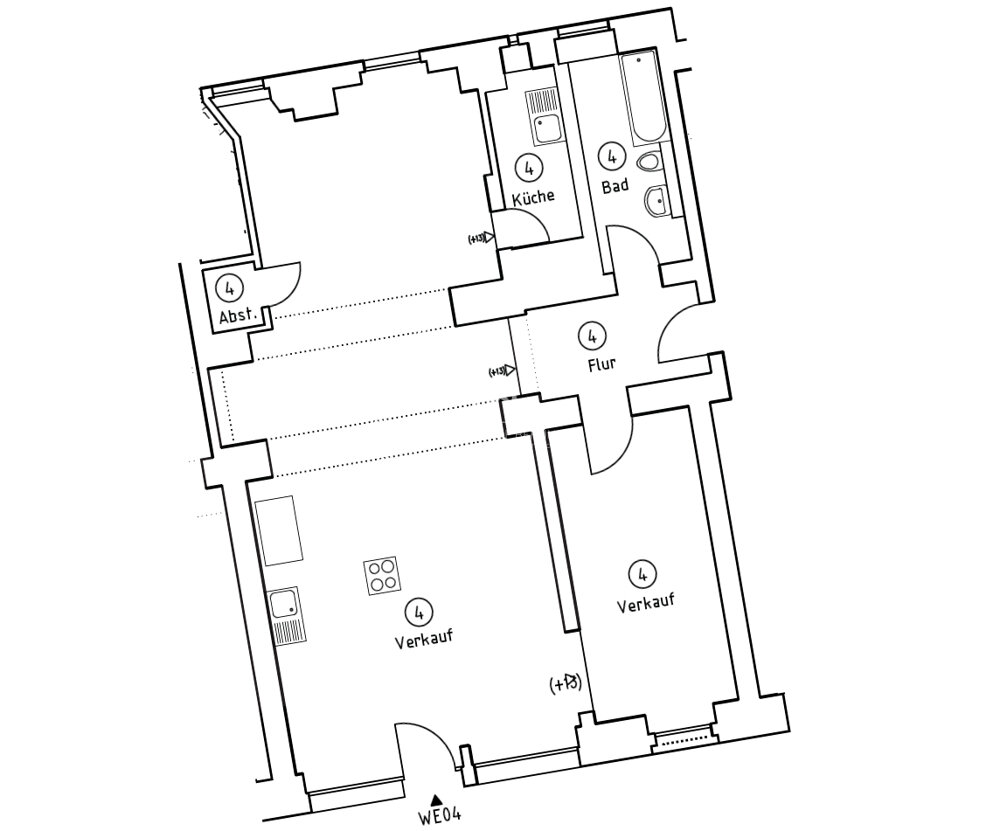 Verkaufsfläche zum Kauf provisionsfrei 5.785 € 2 Zimmer 88 m²<br/>Verkaufsfläche Grunewaldstraße 9 Schöneberg Berlin 10823