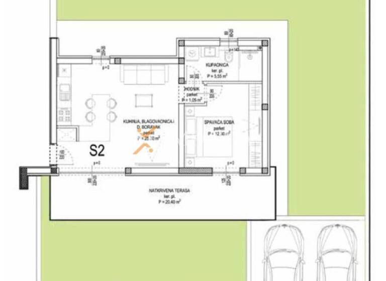 Wohnung zum Kauf 392.000 € 2 Zimmer 75 m² Sukosan
