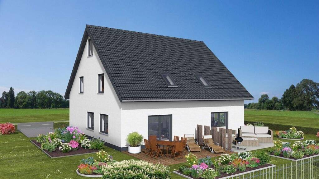 Doppelhaushälfte zum Kauf provisionsfrei 298.730 € 4 Zimmer 105 m² 198 m² Grundstück Grünthal-Viermorgen Stralsund 18437