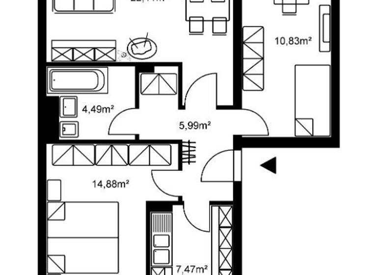 Wohnung zur Miete 790 € 3 Zimmer 67,9 m² 1. Geschoss frei ab 16.04.2026 Karl-Legien-Straße 18 Dotzheim Wiesbaden 65199