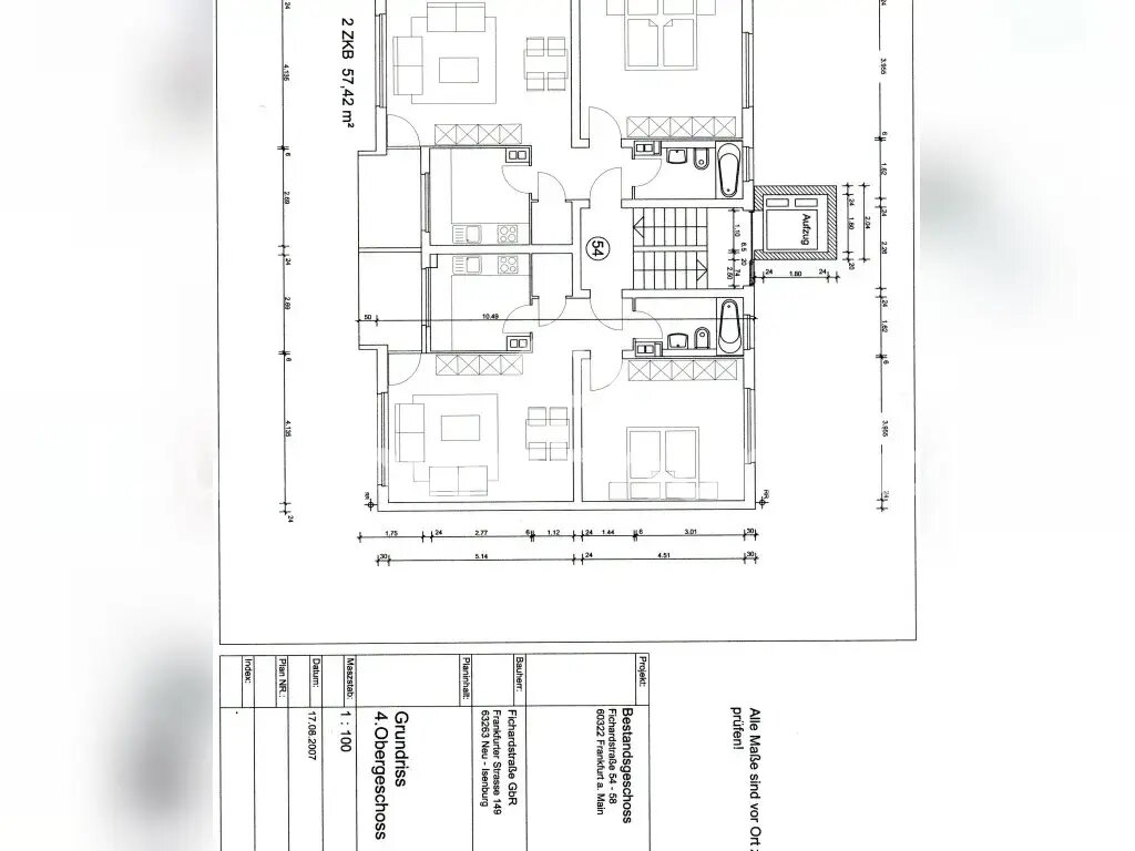 Wohnung zur Miete 800 € 2 Zimmer 60 m²<br/>Wohnfläche 4.<br/>Geschoss Nordend - West Frankfurt am Main 60322