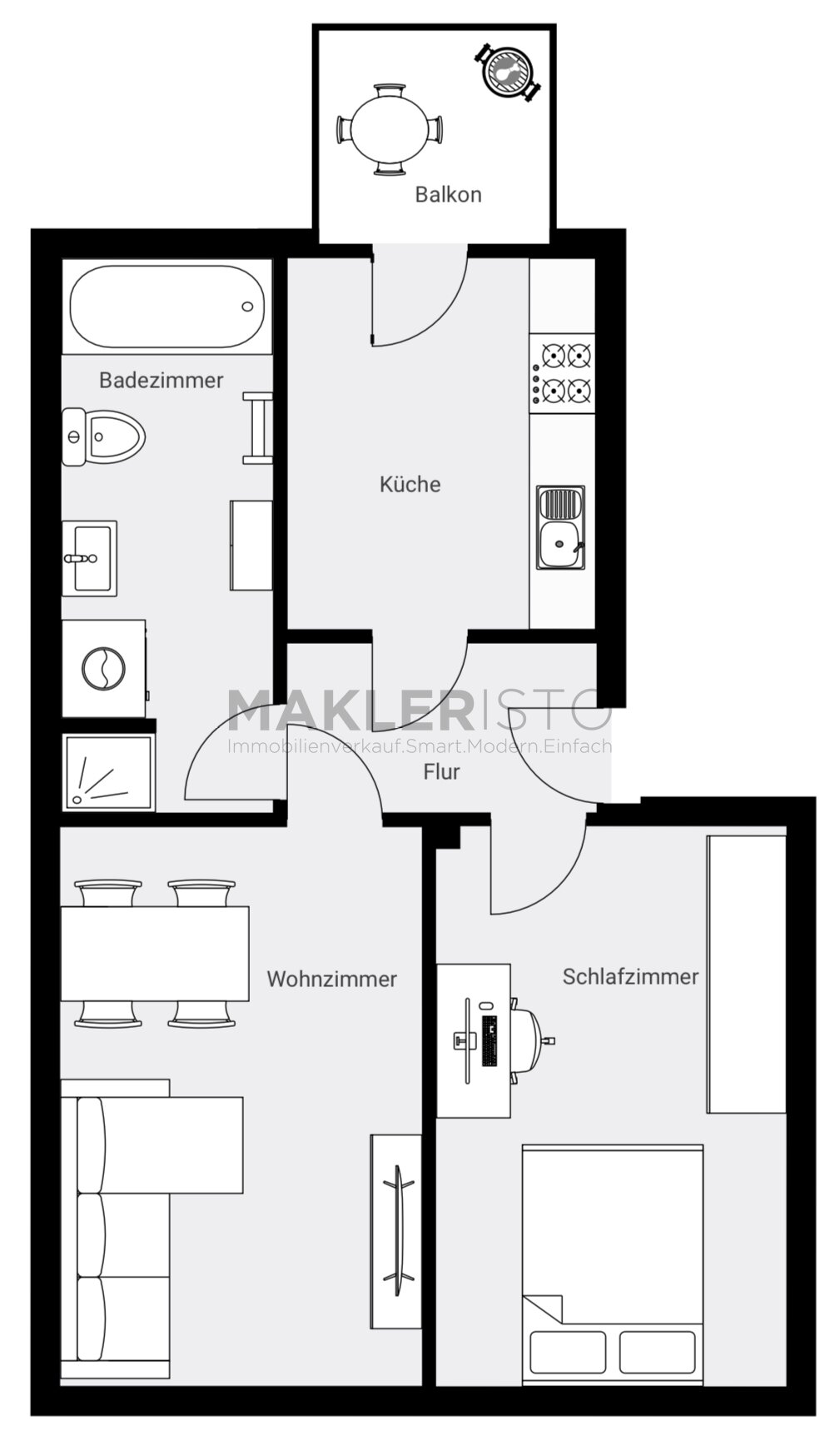 Wohnung zum Kauf 120.000 € 2 Zimmer 56 m²<br/>Wohnfläche 1.<br/>Geschoss Koloniestraße 4 Wahren Leipzig 04159