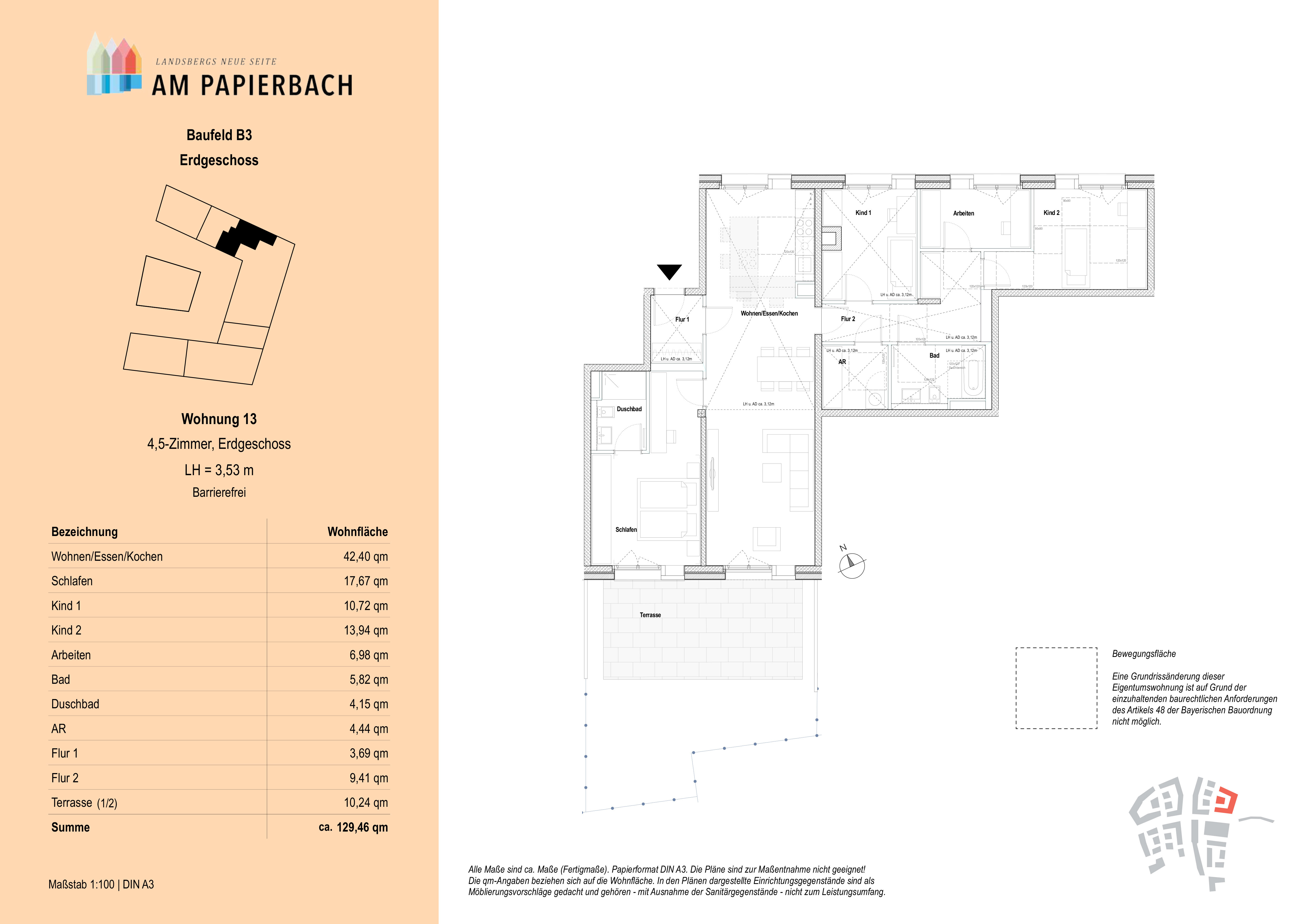 Wohnung zum Kauf provisionsfrei 1.149.900 € 4 Zimmer 129,5 m²<br/>Wohnfläche EG<br/>Geschoss Stadtgebiet Landsberg am Lech 86899