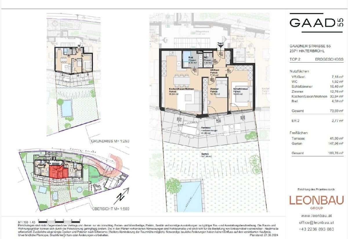 Wohnung zum Kauf 685.000 € 3 Zimmer 73,7 m²<br/>Wohnfläche Hinterbrühl 2371