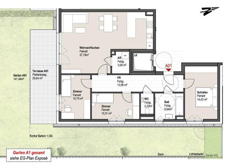 Wohnung zum Kauf provisionsfrei 706.392 € 4 Zimmer 97,6 m² St. Johann 5600