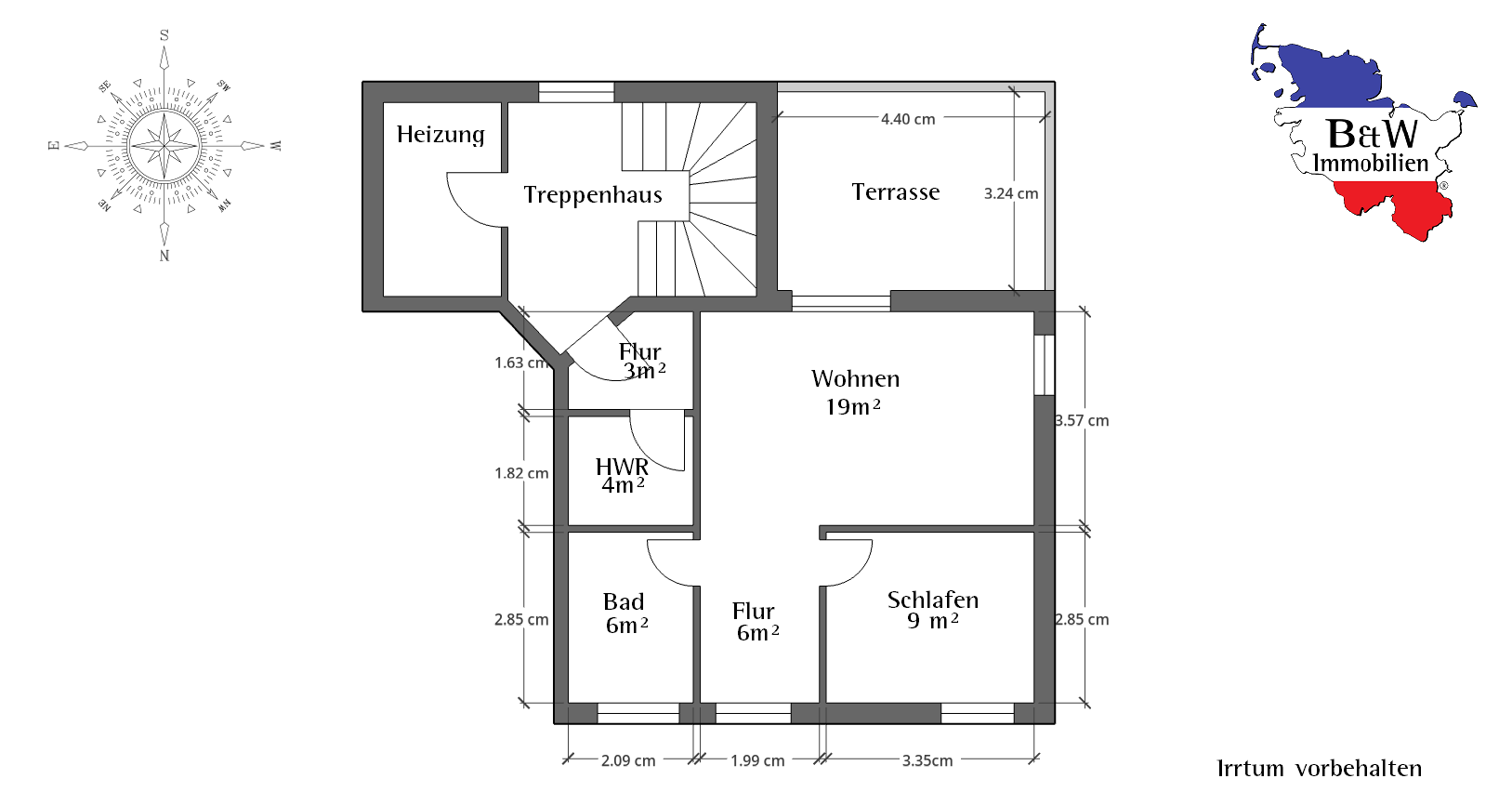 Wohnung zum Kauf 169.000 € 2 Zimmer 56 m²<br/>Wohnfläche 1.<br/>Geschoss Kropp Kropp 24848