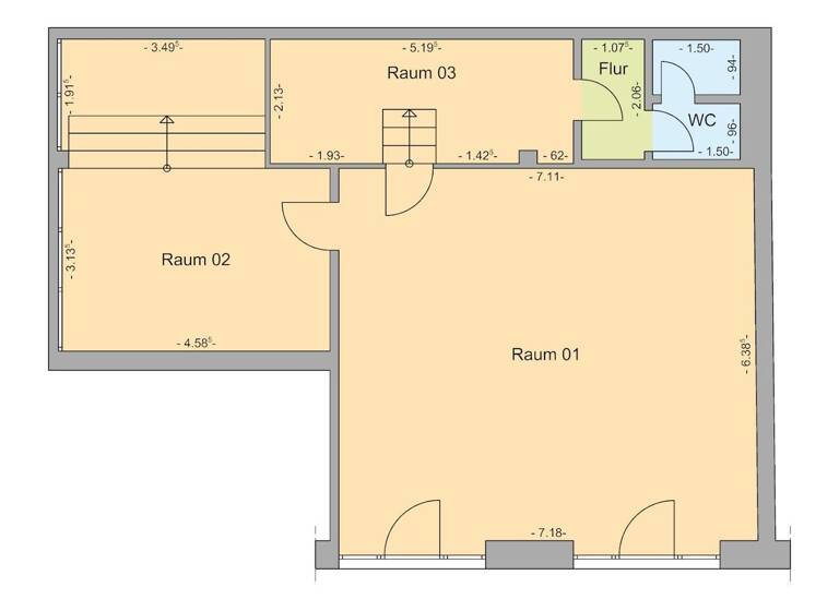 Bürogebäude zur Miete provisionsfrei 400 € 85 m² Bürofläche Lange Str. 12 Stadtmitte Rostock 18055
