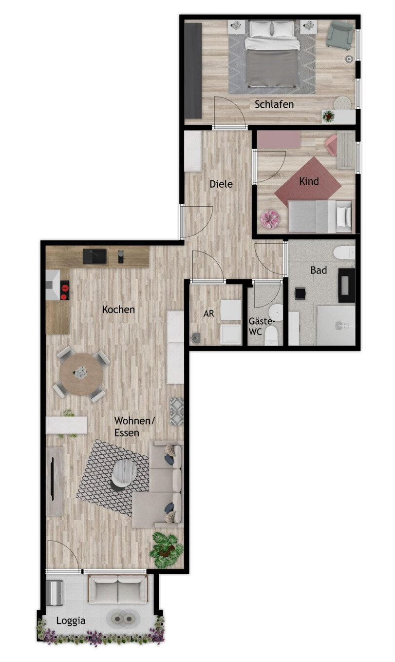 Wohnung zur Miete 1.000 € 3 Zimmer 83,4 m²<br/>Wohnfläche 2.<br/>Geschoss Sterkrade - Mitte Oberhausen 46145