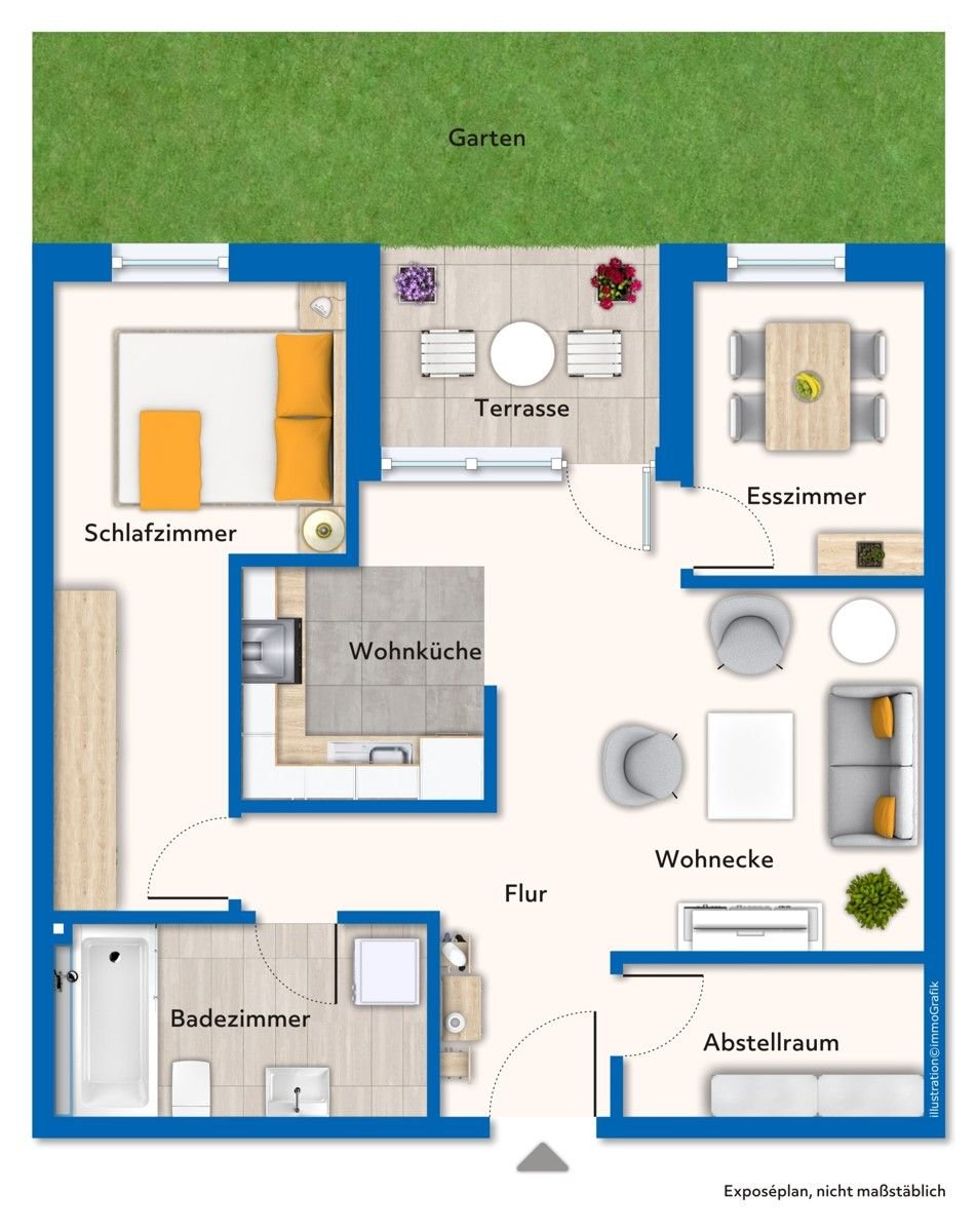 Terrassenwohnung zum Kauf 259.000 € 3 Zimmer 73,2 m²<br/>Wohnfläche Frontenhausen Frontenhausen 84160