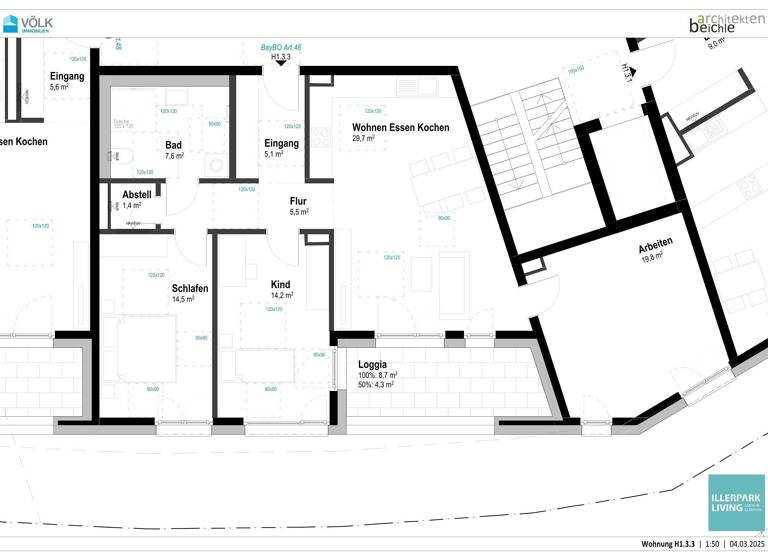 Wohnung zum Kauf provisionsfrei 592.180 € 4 Zimmer 102,1 m²<br/>Wohnfläche Ludwigsfeld Neu-Ulm 89231