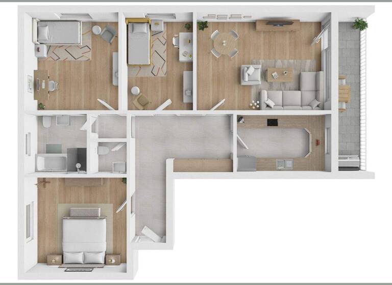 Wohnung zum Kauf 159.000 € 4 Zimmer 99 m² Dissen Dissen am Teutoburger Wald 49201