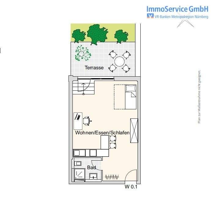 Wohnung zum Kauf provisionsfrei 287.044 € 1 Zimmer 48,5 m²<br/>Wohnfläche EG<br/>Geschoss Merianstr. 32 + 32a Schoppershof Nürnberg 90409