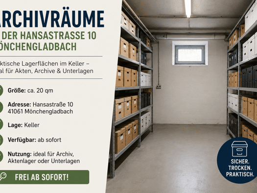 Sonstiges zur Miete provisionsfrei 100 € 20 m² Hansastraße 10 Bettrath Mönchengladbach 41066